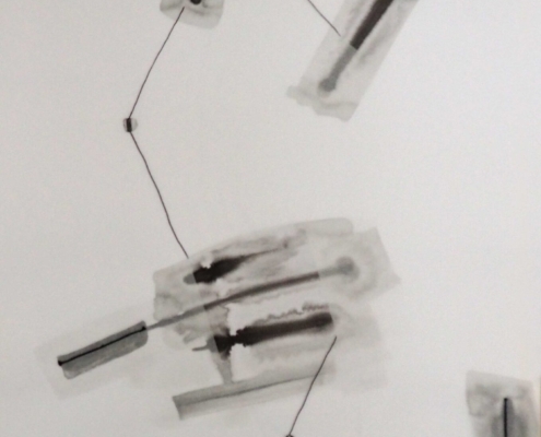 003-50cmx70cm-indian ink-cotton thread-paper 300gr-rice paper