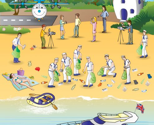 "WISH YOU WERE HERE" ILLUSTRATION FOR CHILDREN'S BOOK by MARGARET REEVES RENDLE