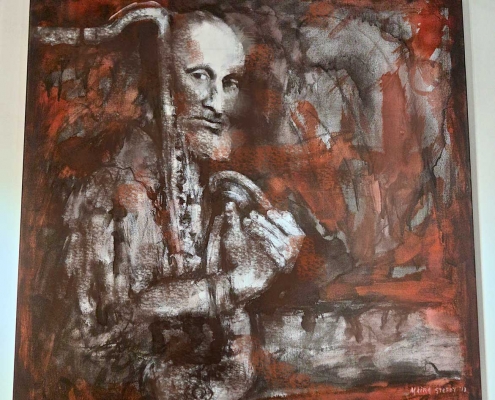 INK-CHARCOAL-COLOR PIGMENTS-SONNY-ROLLINS